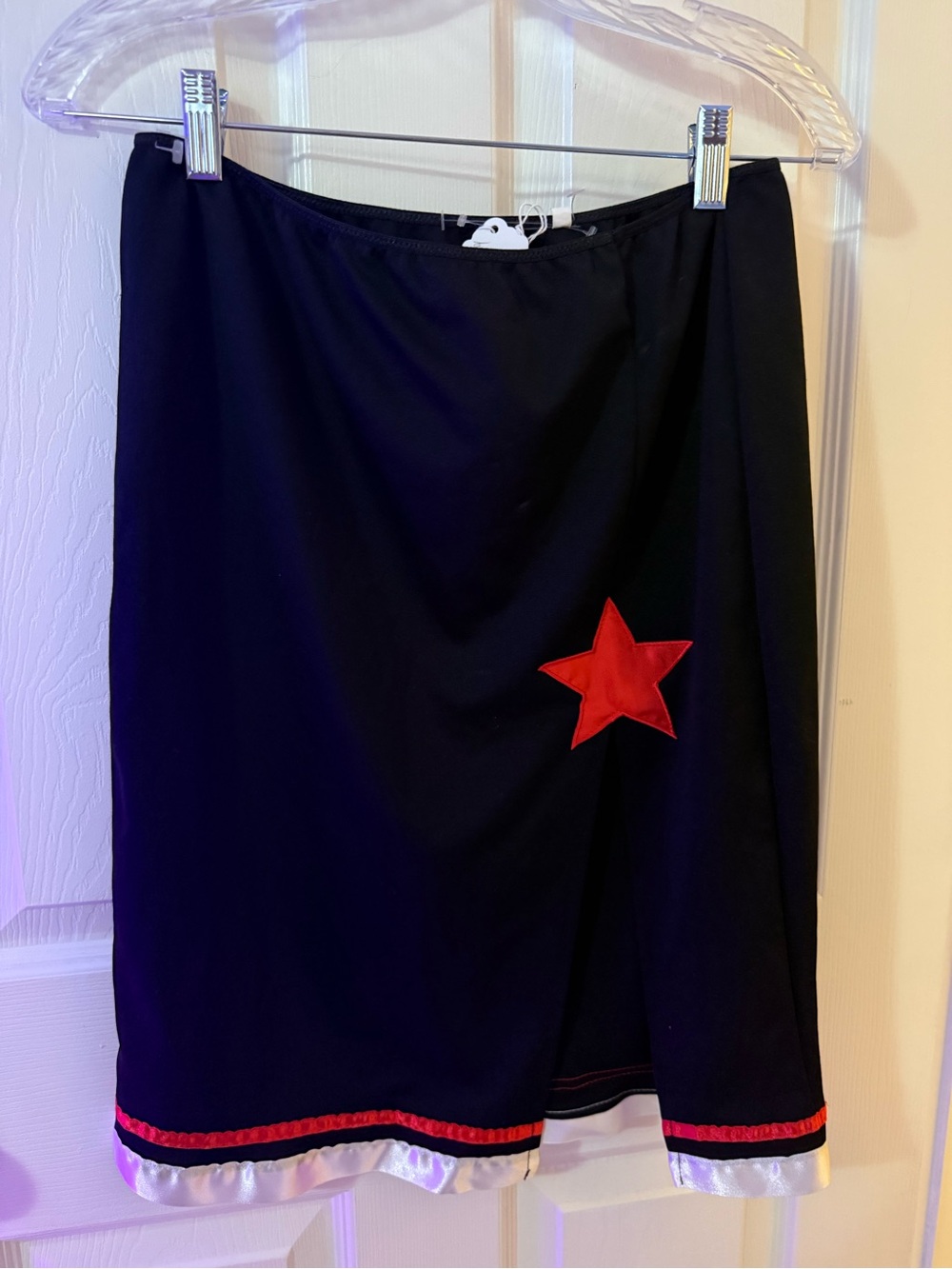 Costume Black Mini Skirt with Red Star Accent
